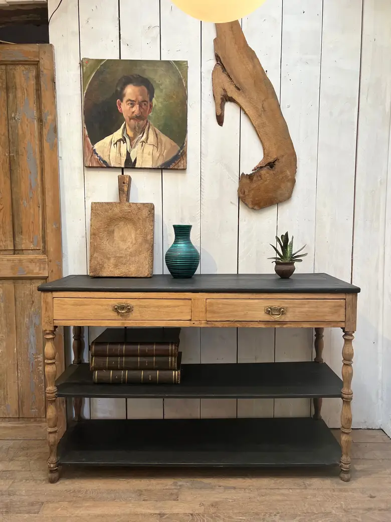 Petite table de drapier en chêne Début XXème