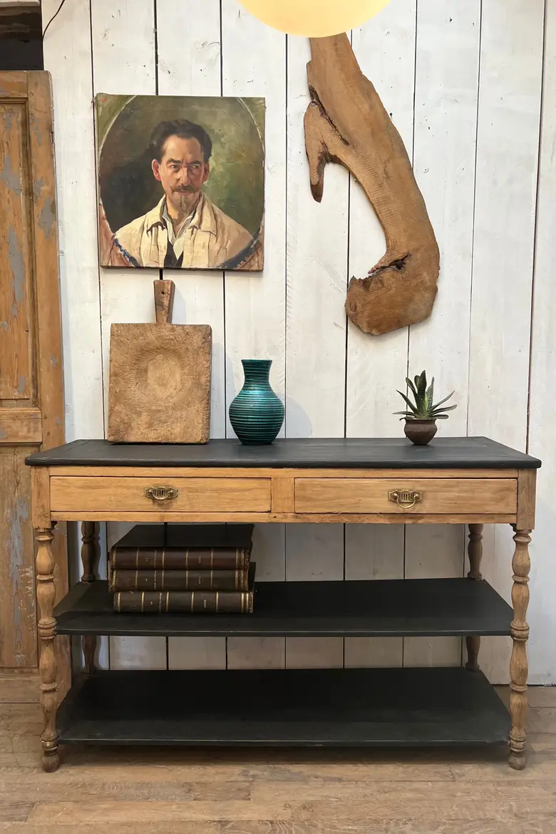 Petite table de drapier en chêne Début XXème