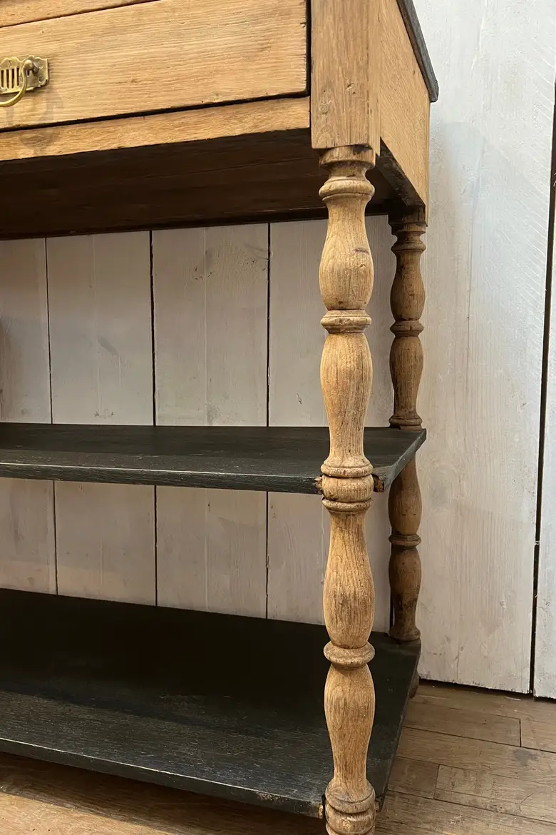 Petite table de drapier en chêne Début XXème