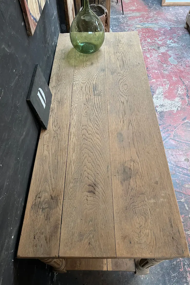 Petite table de drapier en chêne Début XXème