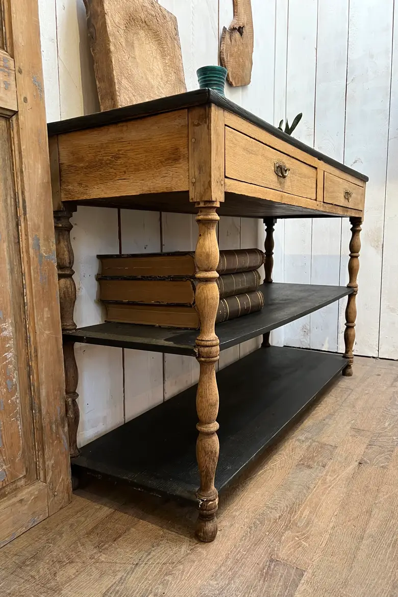 Petite table de drapier en chêne Début XXème