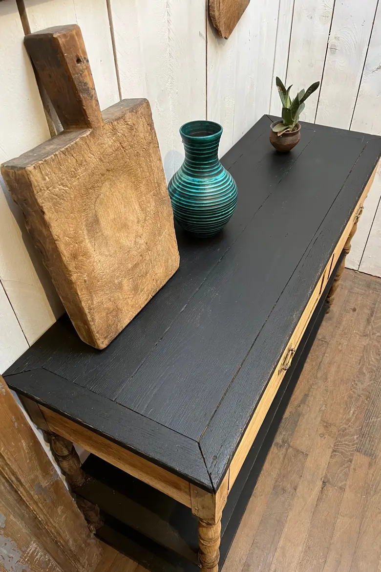 Petite table de drapier en chêne Début XXème