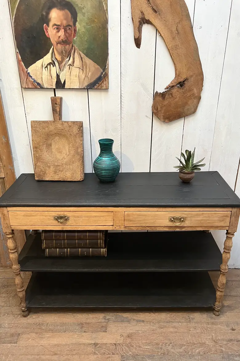 Petite table de drapier en chêne Début XXème
