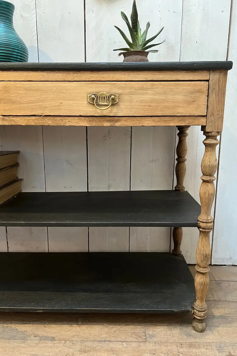 Petite table de drapier en chêne Début XXème