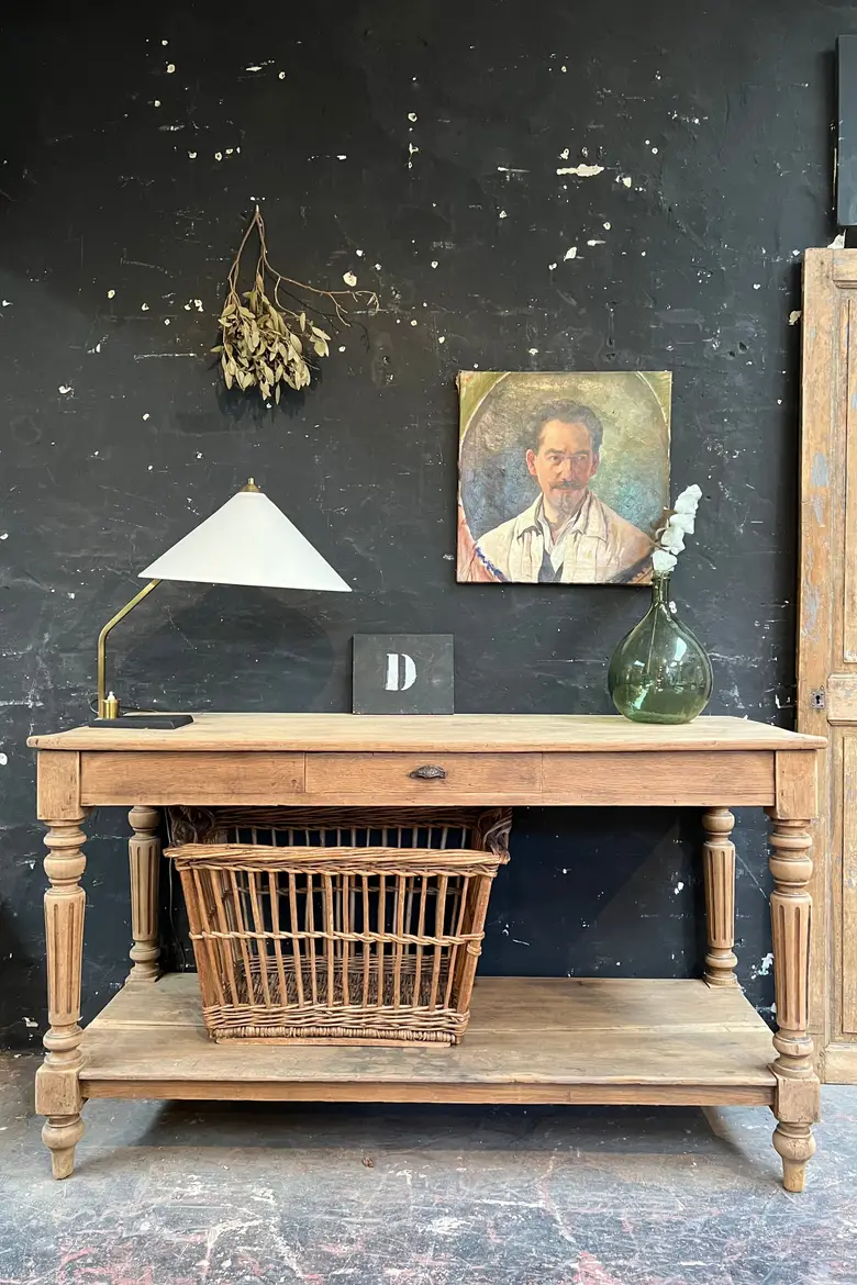 Petite table de drapier en chêne Début XXème