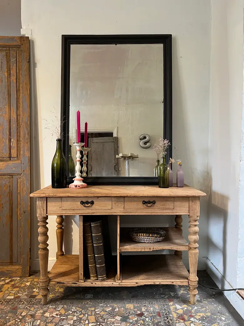 Petite table de drapier en chêne Début XXème