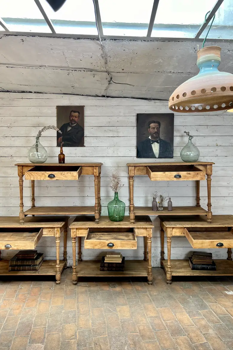 Petite table de drapier en chêne