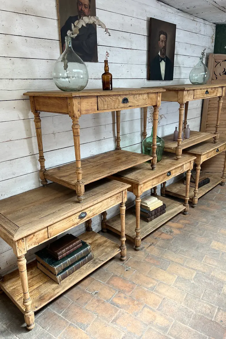 Petite table de drapier en chêne