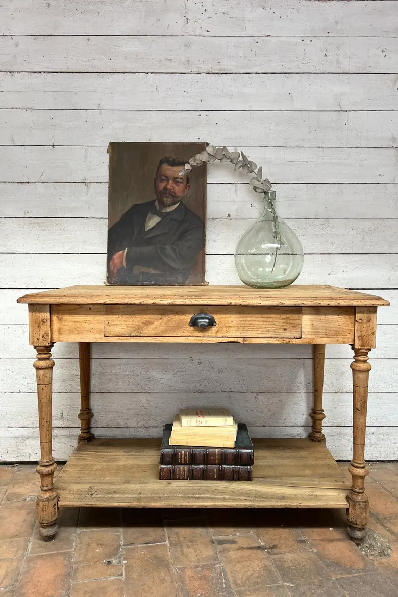 Petite table de drapier en chêne