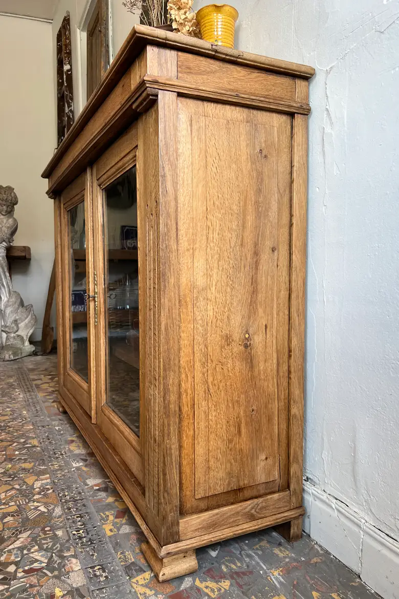 Petite vitrine en chêne 20e