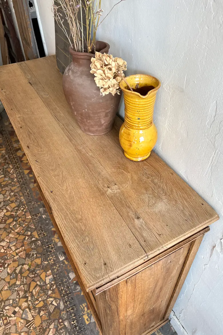 Petite vitrine en chêne 20e