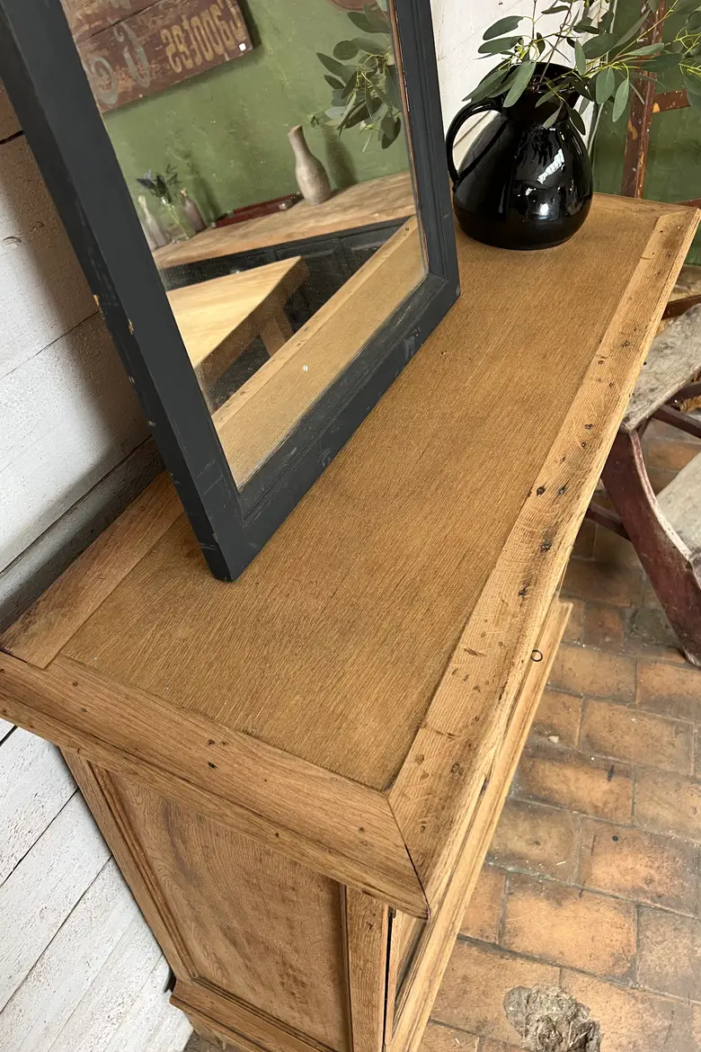 Petite vitrine en chêne de style Louis XV