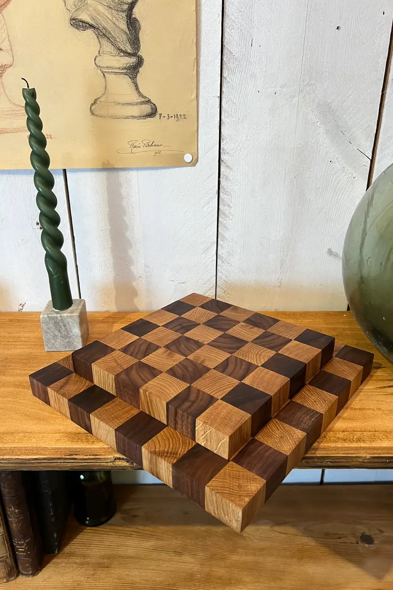 Planche en bois damier
