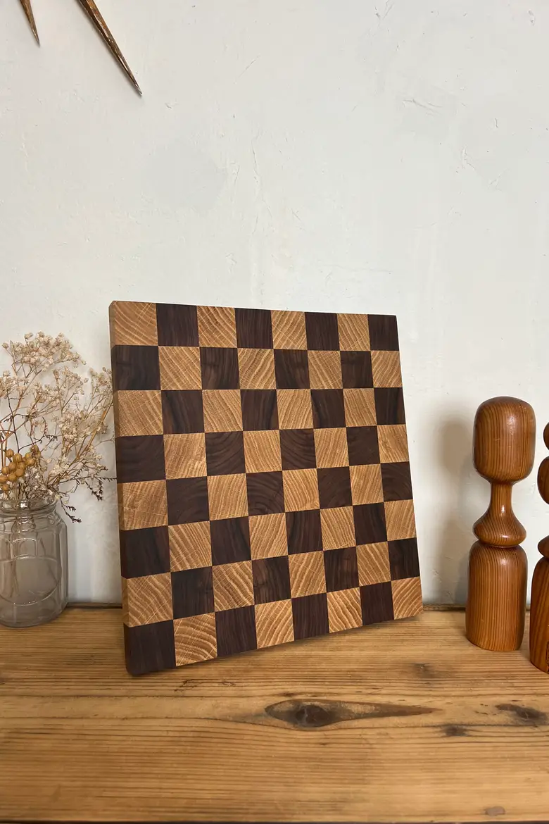 Planche en bois damier