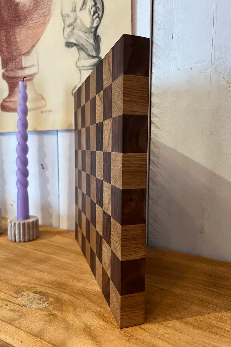 Planche en bois damier