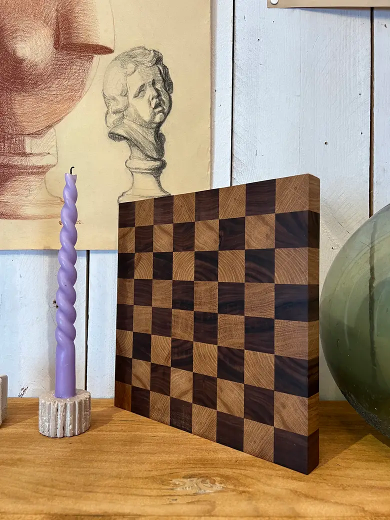 Planche en bois damier