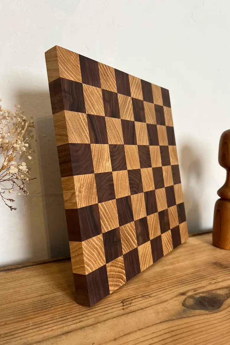 Planche en bois damier