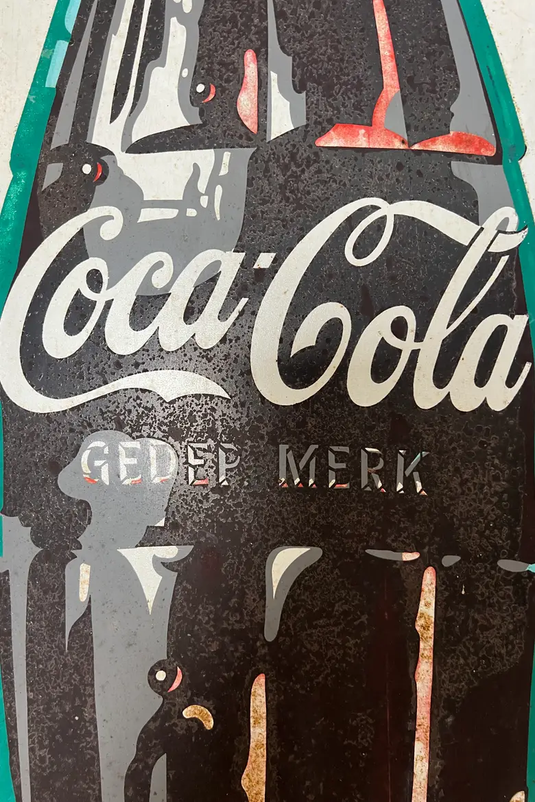 Plaque publicitaire Coca Cola vintage
