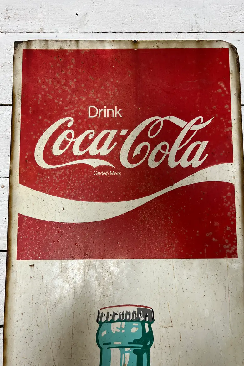 Plaque publicitaire Coca Cola vintage
