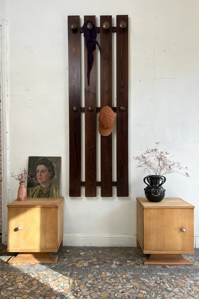 Porte-manteau mural des années 60