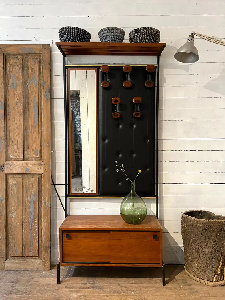 Porte-manteaux vintage à caisson Années 60
