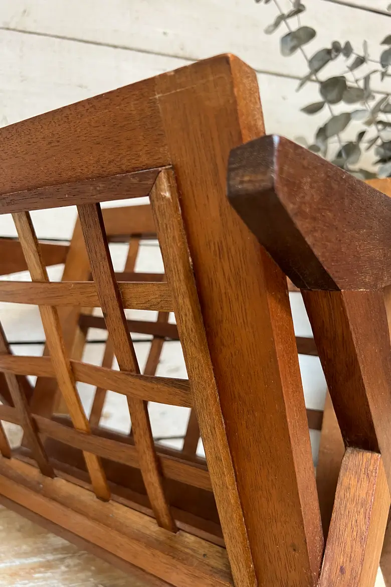 Porte revue scandinave en teck 1970