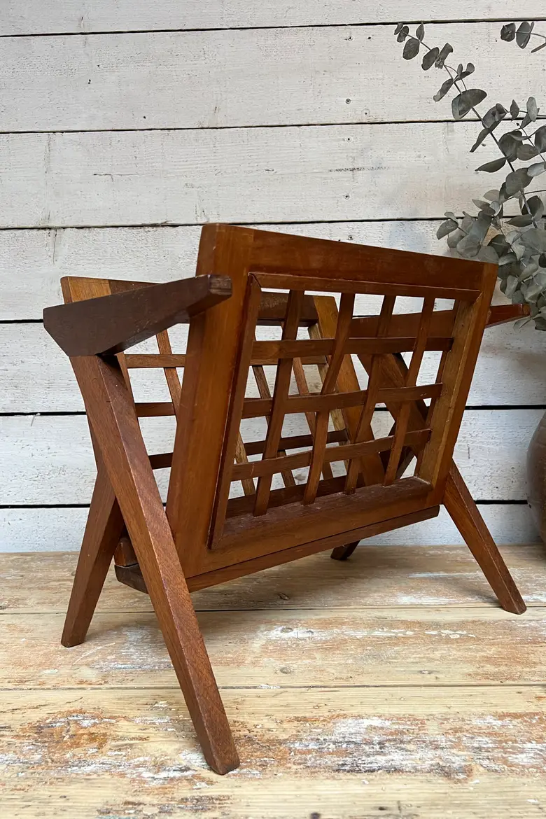 Porte revue scandinave en teck 1970