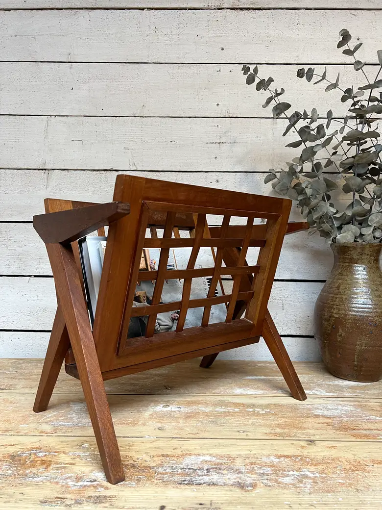 Porte revue scandinave en teck 1970