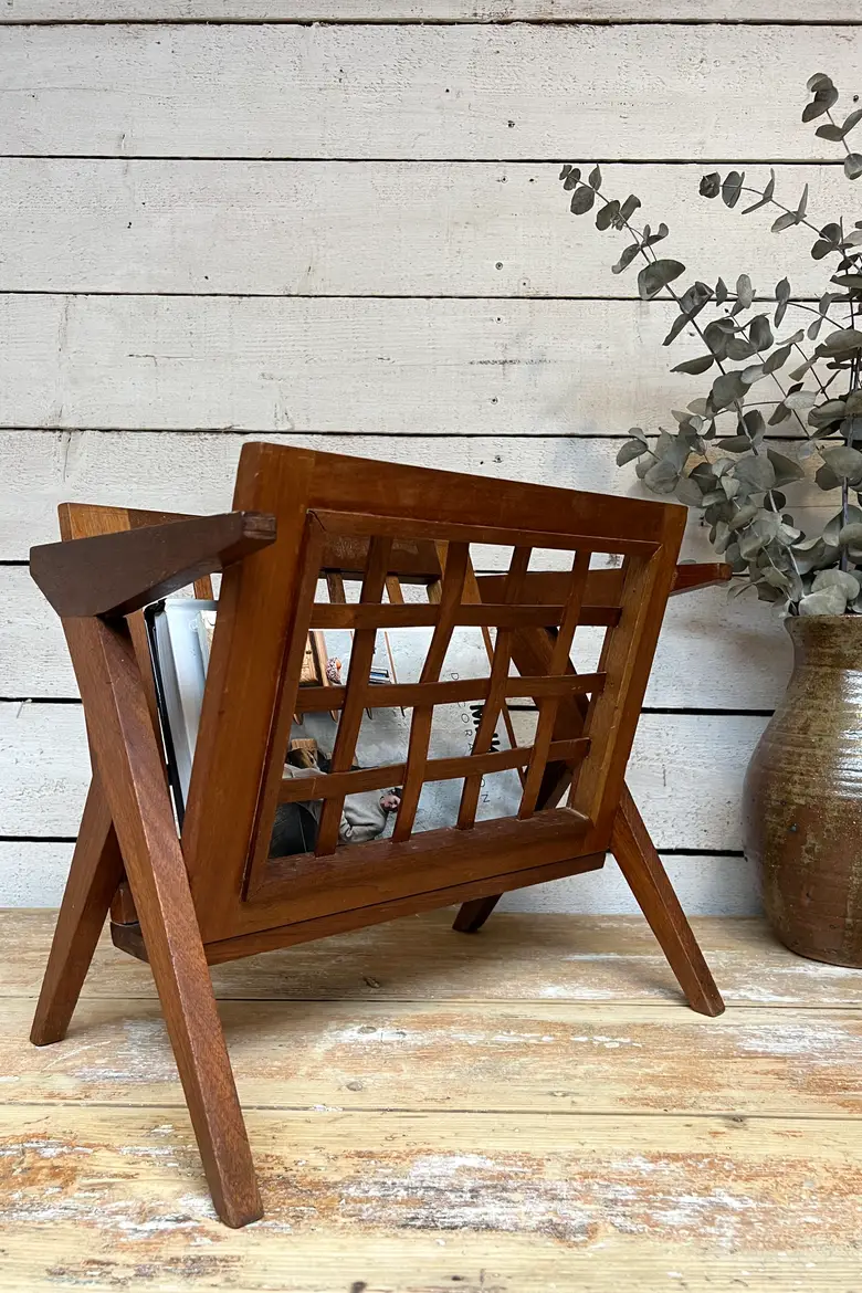 Porte revue scandinave en teck 1970