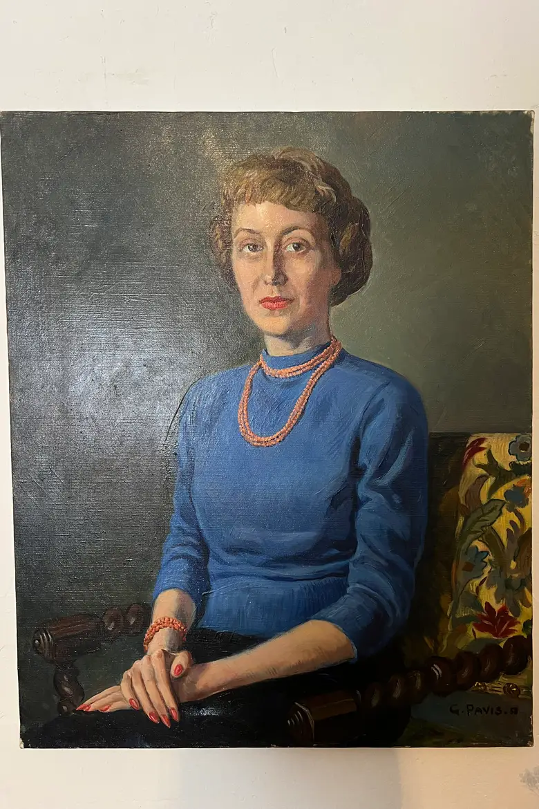 Portrait de femme signé Années 50