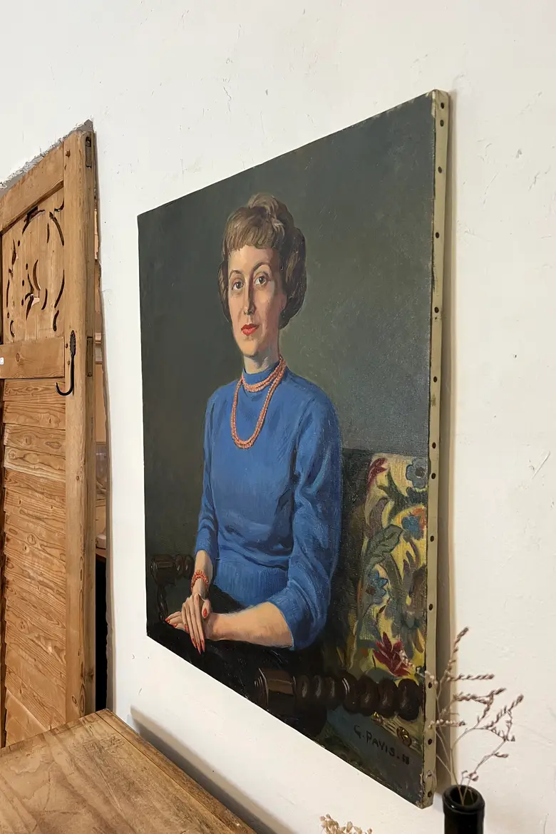 Portrait de femme signé Années 50
