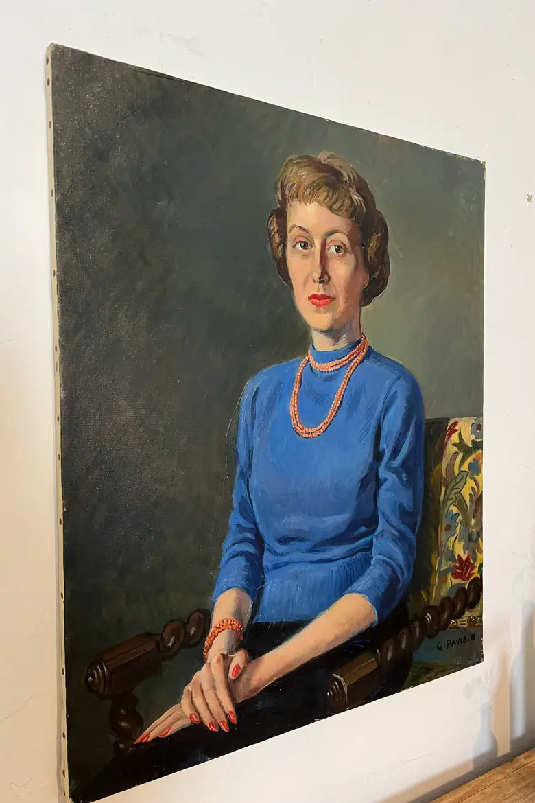 Portrait de femme signé Années 50