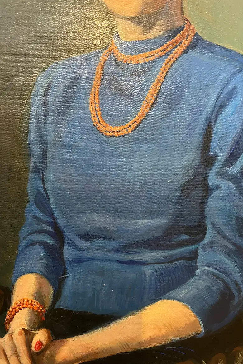 Portrait de femme signé Années 50