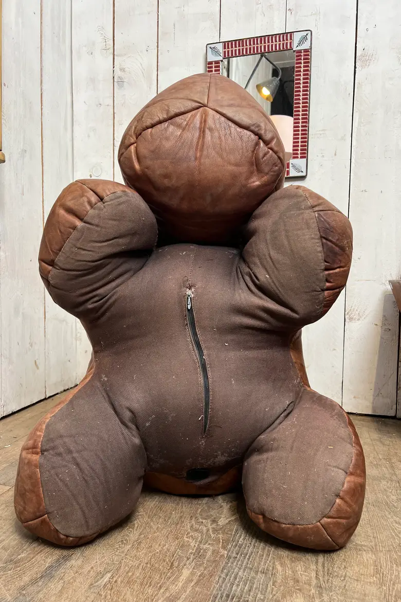 Pouf hippopotame en cuir – Années 50