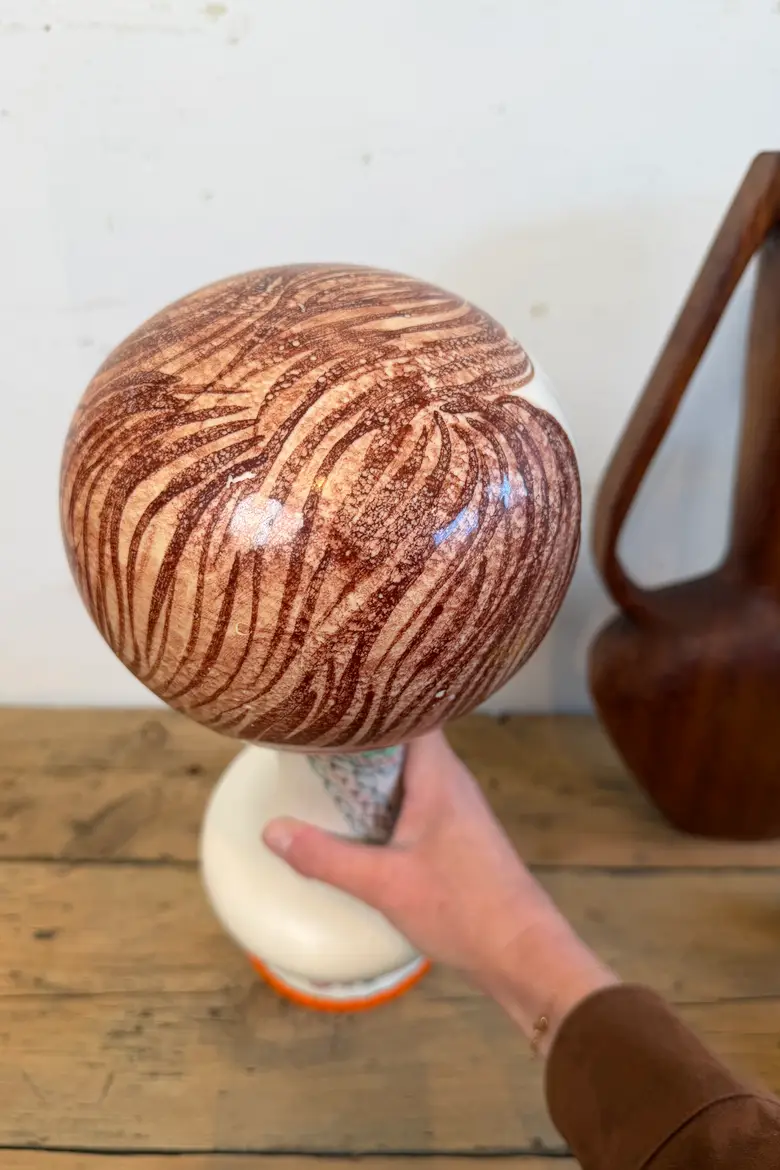 Présentoir à chapeaux vintage en céramique