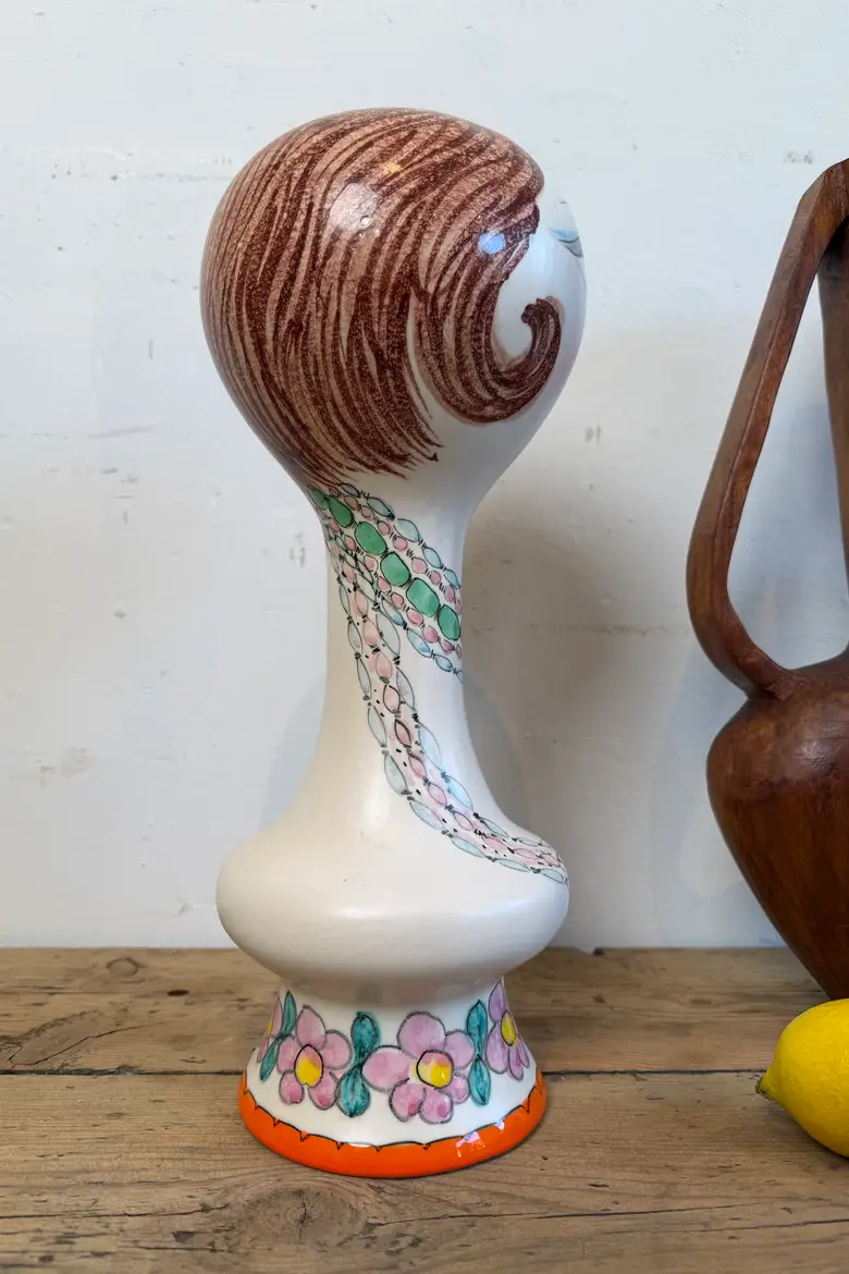 Présentoir à chapeaux vintage en céramique