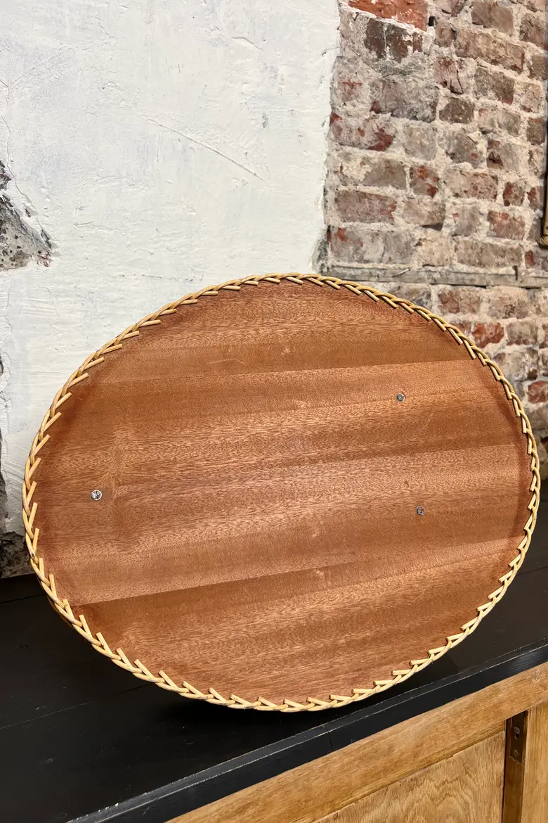 Rare corbeille à fruits en osier - Années 60