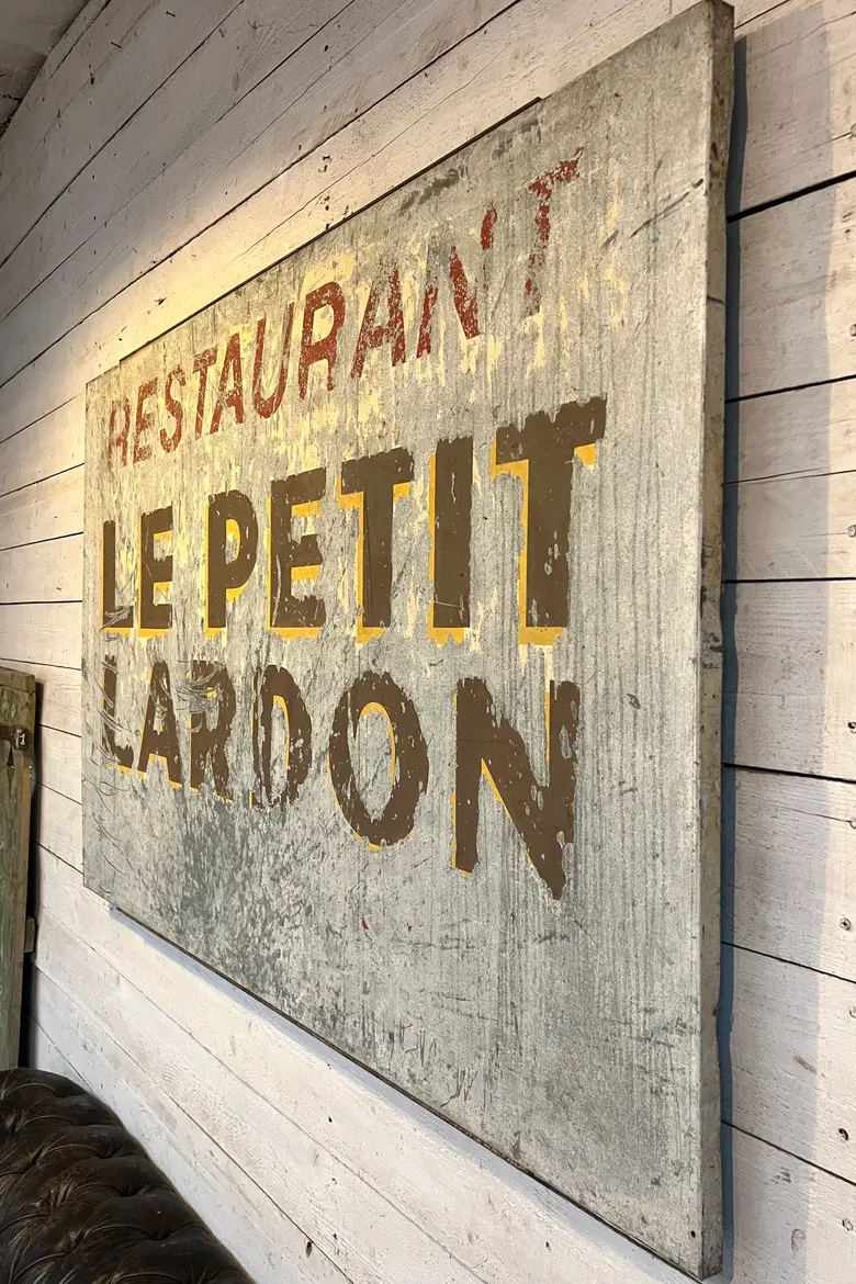 Rare enseigne de restaurant en métal Début XXème