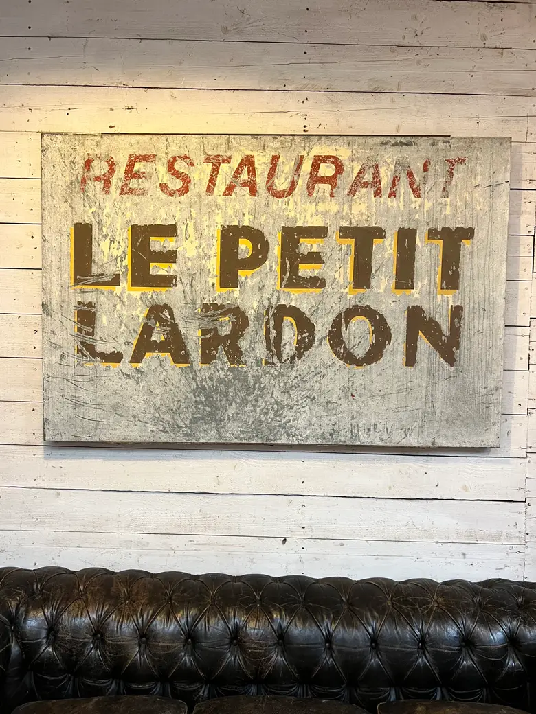 Rare enseigne de restaurant en métal Début XXème