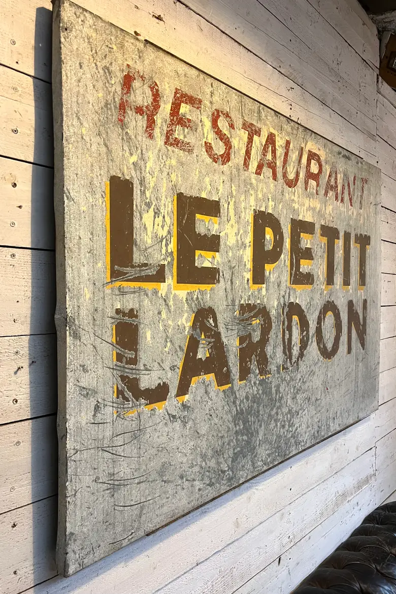 Rare enseigne de restaurant en métal Début XXème