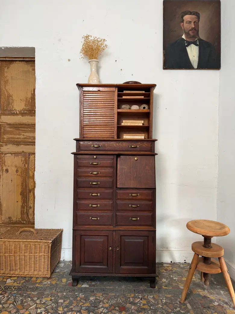 Rare meuble de dentiste américain – Début XXe siècle