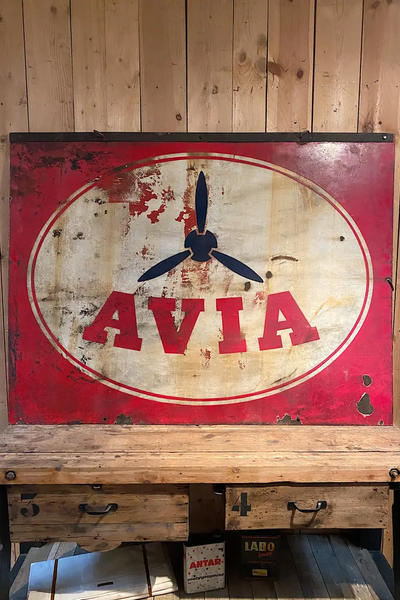 Rare plaque d’aviation double face Années 30