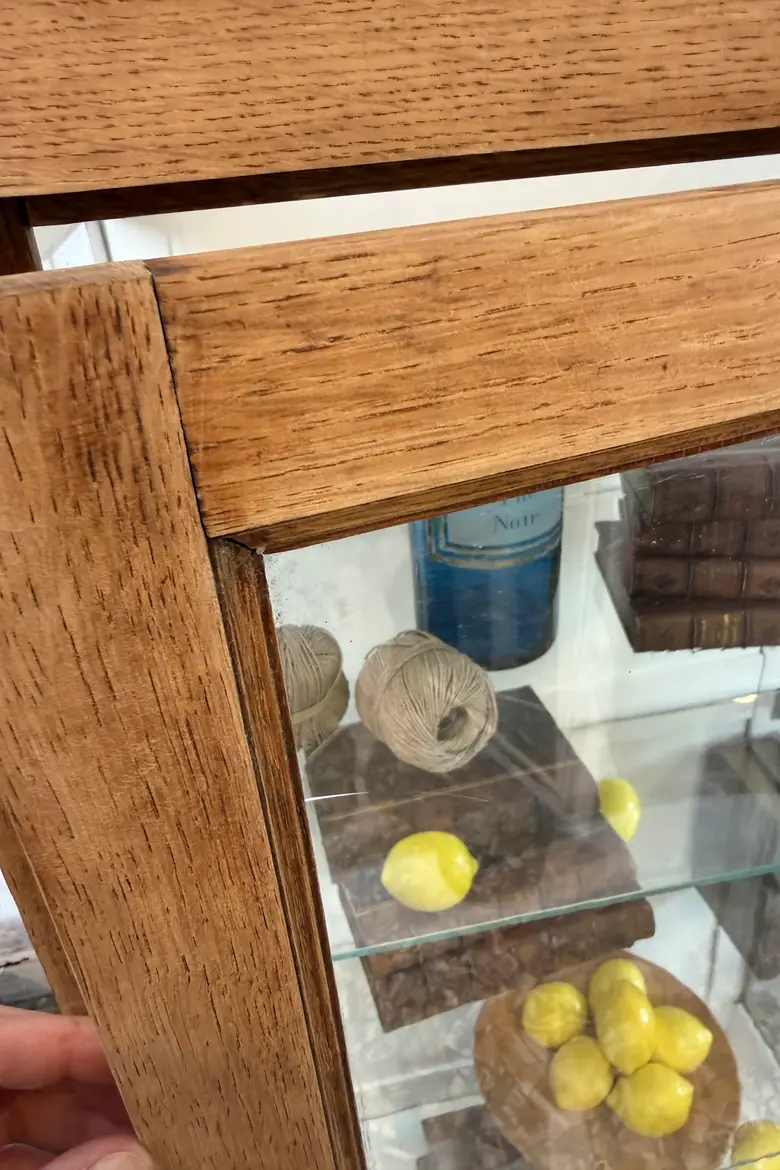 Rare vitrine de musée en chêne – vers 1900