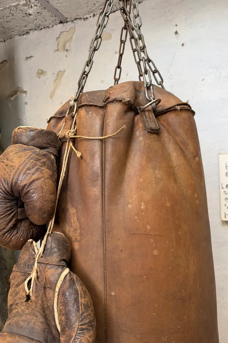 Sac de frappe vintage en cuir