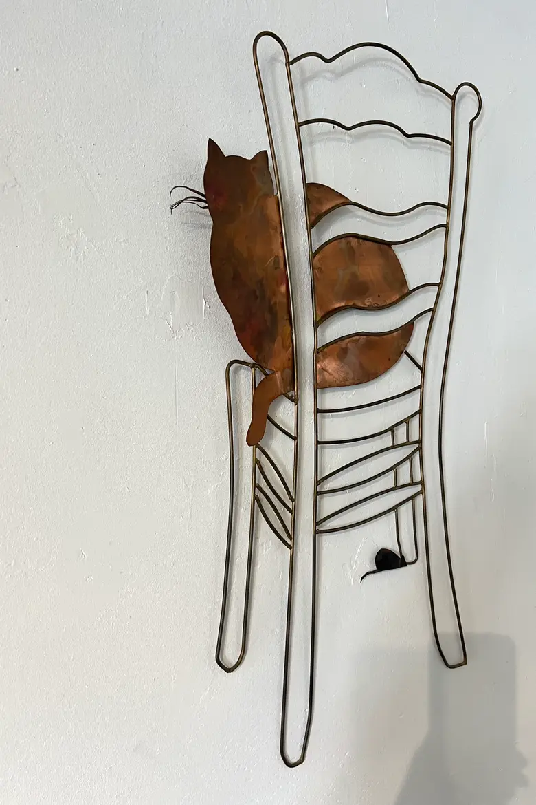 Sculpture en cuivre et laiton de Daniel D’Haeseleer 1970
