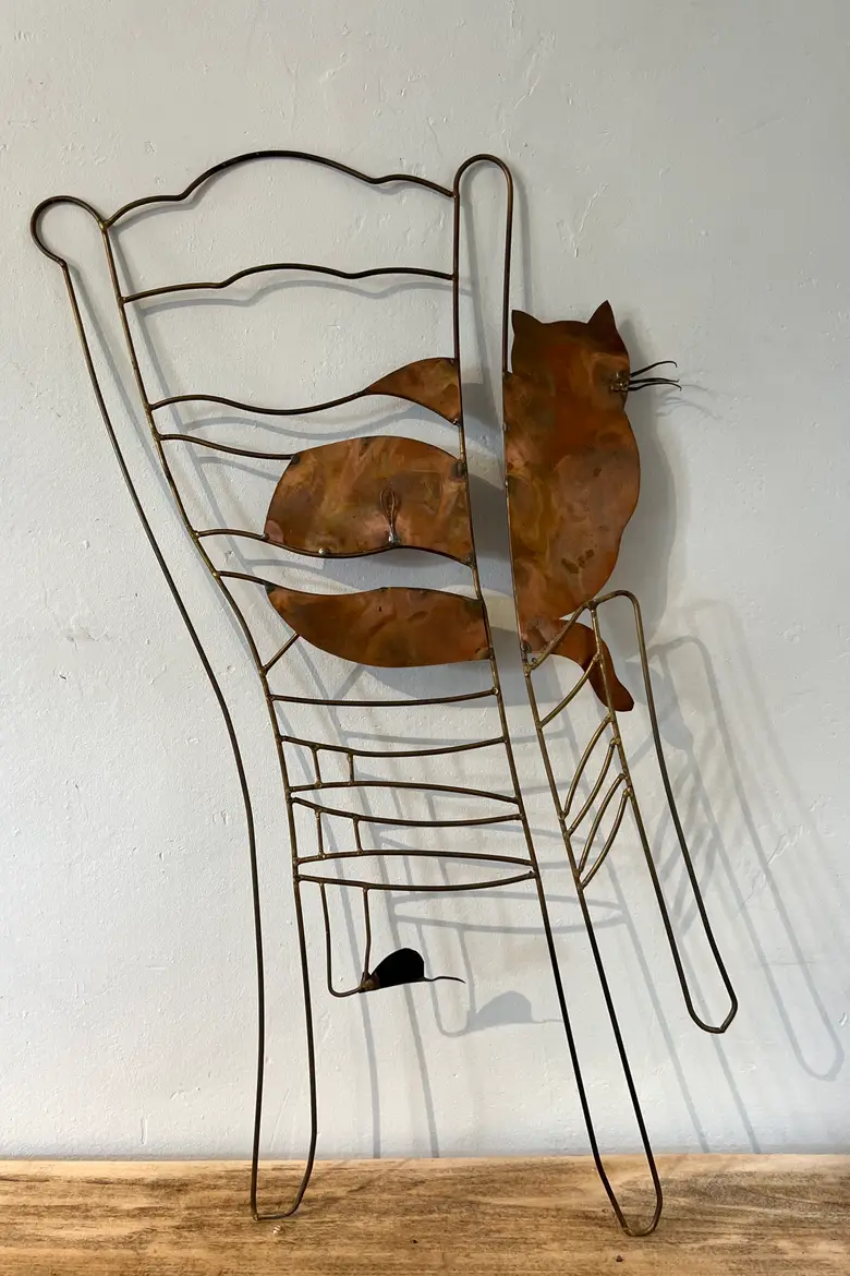 Sculpture en cuivre et laiton de Daniel D’Haeseleer 1970