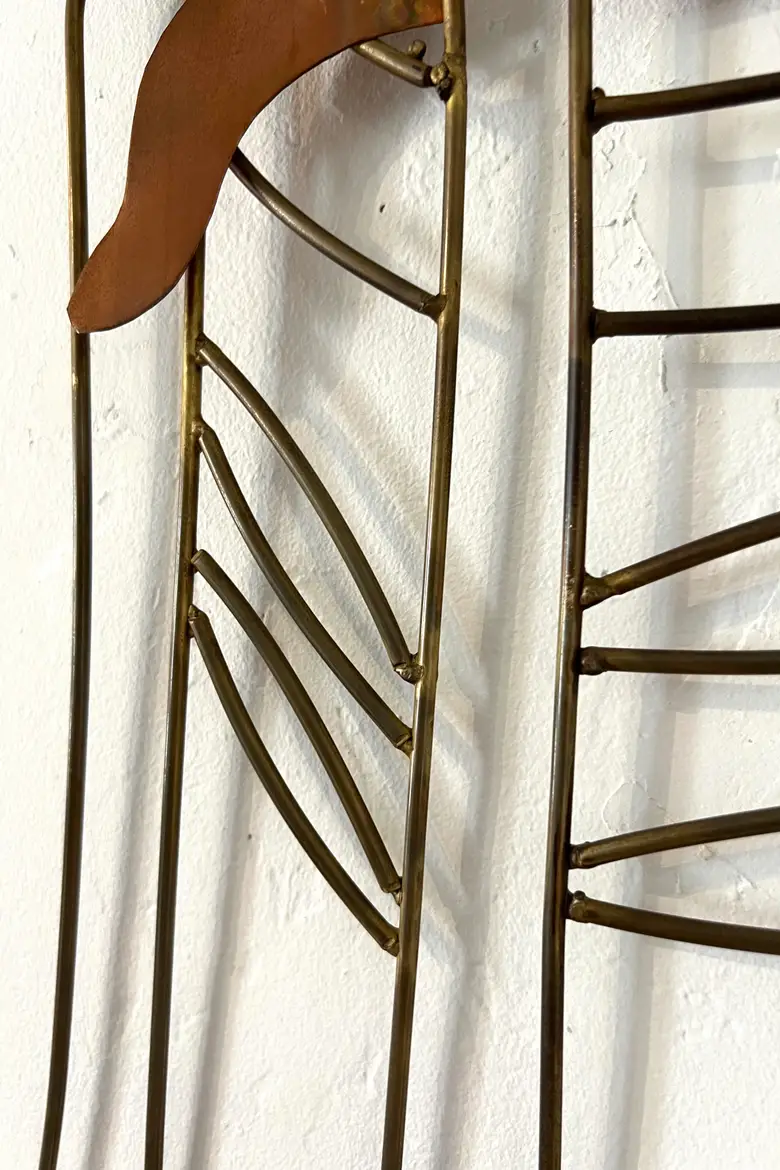 Sculpture en cuivre et laiton de Daniel D’Haeseleer 1970