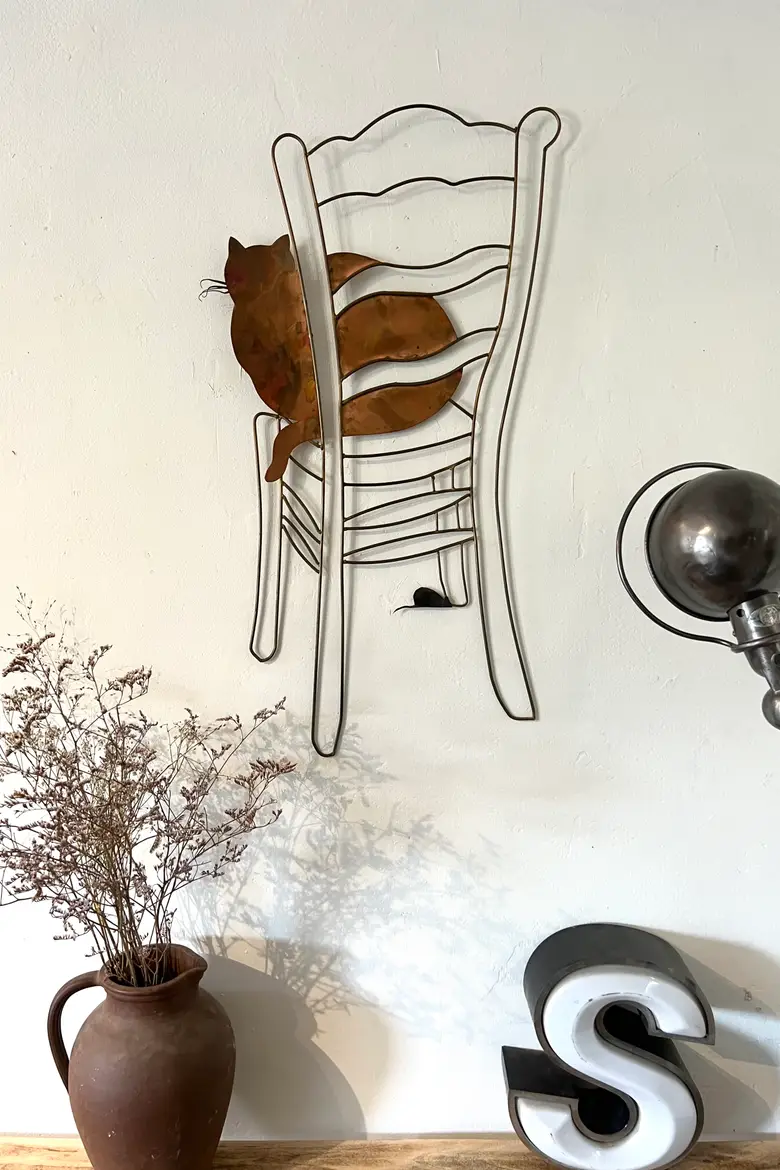 Sculpture en cuivre et laiton de Daniel D’Haeseleer 1970