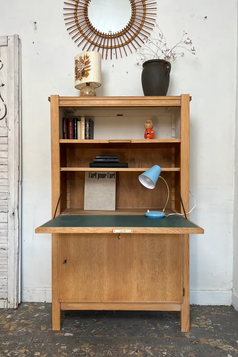 Secrétaire vintage en chêne