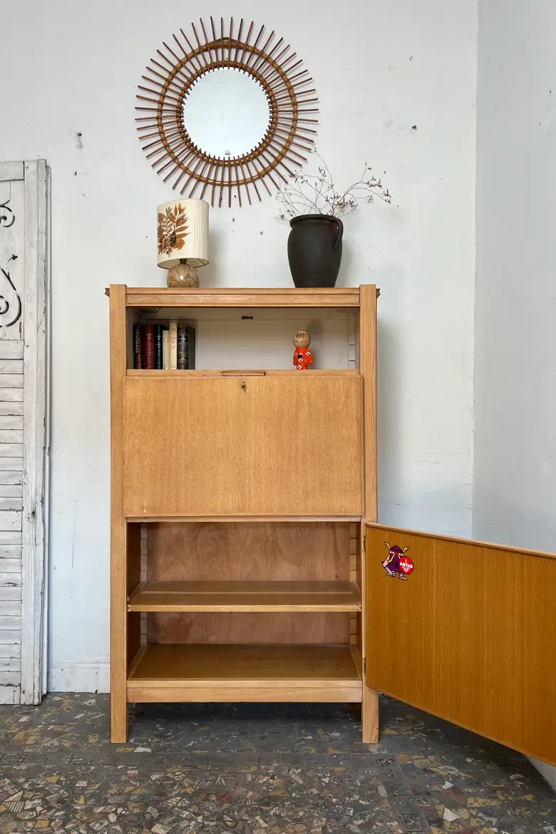 Secrétaire vintage en chêne